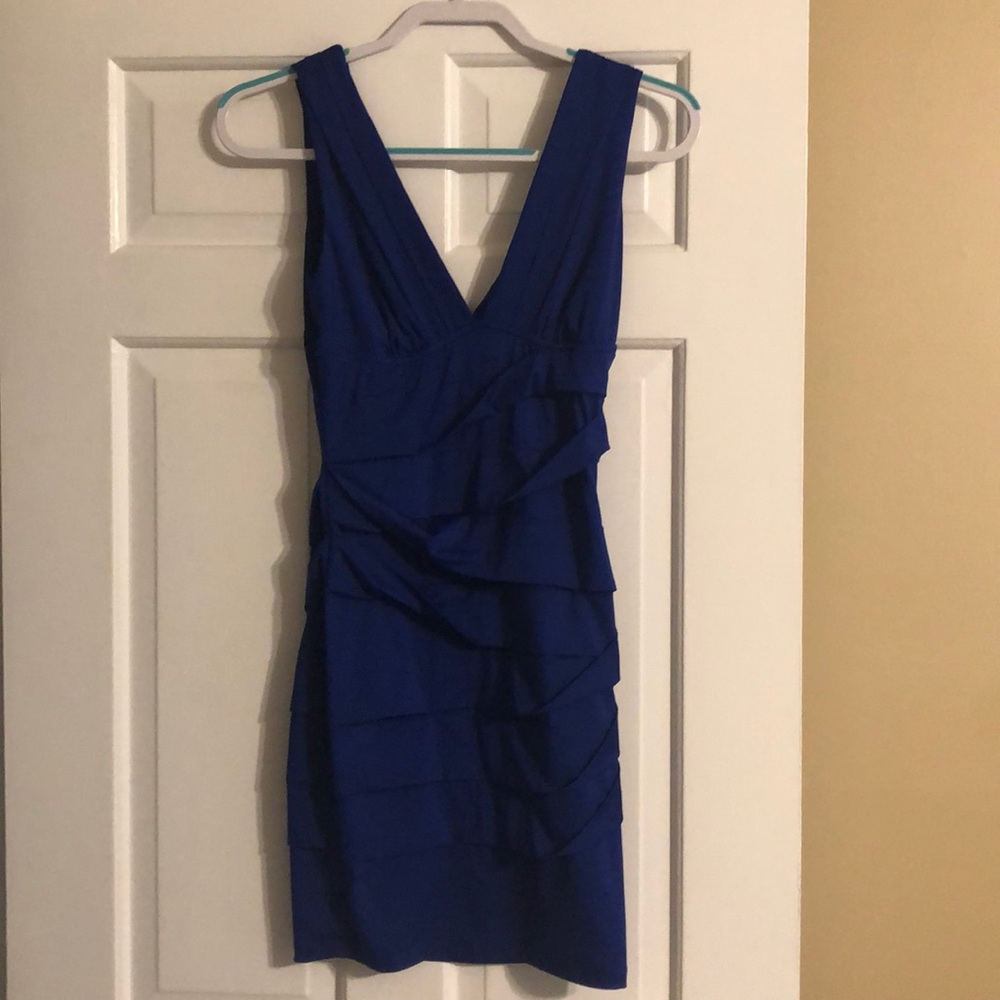 Royal blue mini dress